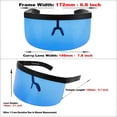 thumbnail image 4 of Futuristic Oversize Shield Visor Sunglasses Flat Top Mirrored Mono Lens 172mm, 4 of 41