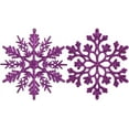 thumbnail image 1 of Plast Jul Glitter Snowflake Ornament Julgran, 1 of 5
