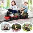 thumbnail image 4 of JOYLDIAS 6V Electric Ride on Train for Kids with Curved Tracks, Songs, Stories, Lights, Horns, Storage and Foot Pedals, Black, 4 of 9