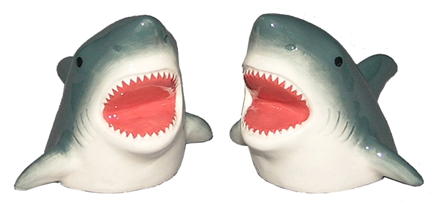 Shark Bite Funny Salt And Pepper Shakers Ceramic Walmart Com Walmart Com