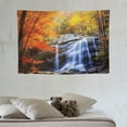 thumbnail image 3 of Chilfamy  Waterfall Tapestry Forest Nature Landscape Tapestry Wall Hanging Scenic Tree Mountain Sunset Tapestry Psychedelic Natural Sunrise Tapestry for Bedroom Living Room Decor 60x40 Inch, 3 of 7