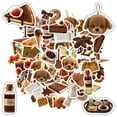 thumbnail image 5 of 35pcs-100pcs Brown Animal Stickers Autumn Food Stickers Coffee Decoration Animal Stickers for Laptops Notebooks Suitcases, 5 of 8