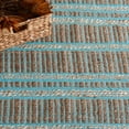thumbnail image 6 of SAFAVIEH Natural Fiber Petra Striped Area Rug, Teal/Natural, 4' x 6', 6 of 8