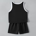 thumbnail image 5 of Boys Outfits Mesh Athletic Solid Print Sleeveless Crew Neck Tank Top And Shorts 2 Piece Casual Boys' Clothing Sets Size 2-3 Years, 5 of 9