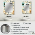 thumbnail image 4 of Designart "Serene Nomad Dreams II" Floral Wall Mirror, Printed Beige Wall Mirror, Bohemian Bathroom Wall Mirror, Decorative Floral Mirror - 30x40 Inch, 4 of 5