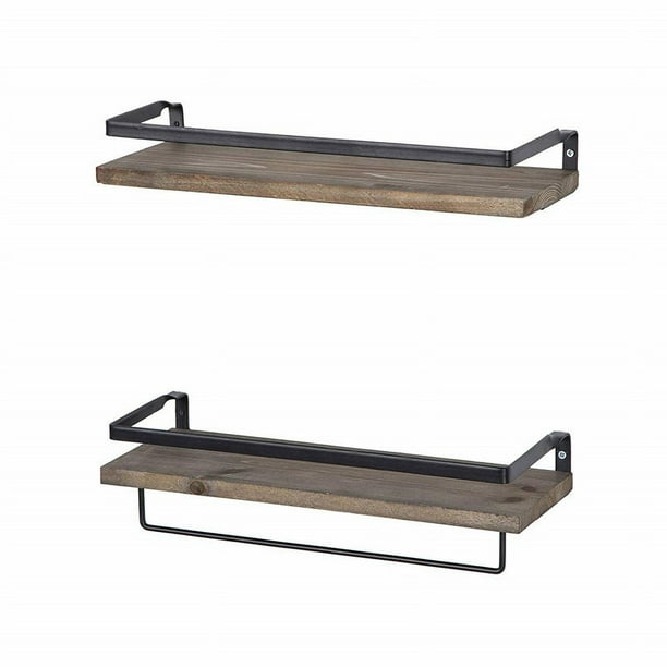 Estante flotante de pared Estante flotante de madera maciza Estante de almacenamiento para baño Estante divisor de pared para cocina y sala de estar