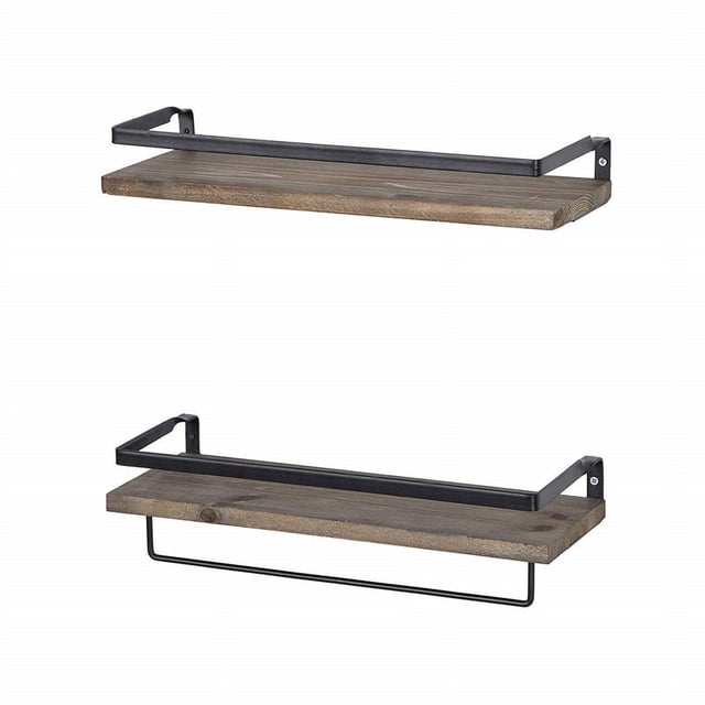 Estante flotante de pared Estante flotante de madera maciza Estante de almacenamiento para baño Estante divisor de pared para cocina y sala de estar
