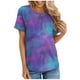 thumbnail image 1 of Tops Cortos para Mujeres, Cuello Redondo Manga Corta Camiseta Casual Hecha de Cómodo Estante de Imitación para Todo el Uso Diario de la Temporada, Camisetas Casuales para Mujeres, 1 of 5