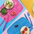 thumbnail image 4 of Platos de Plástico PLASKIDY Colores Brillantes con Divisores y Diseño de Zoológico para Niños, 4 of 6