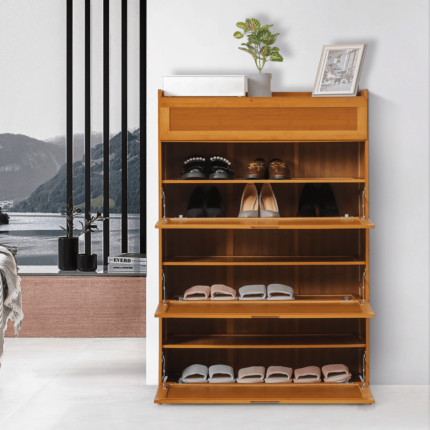 This entryway rack is perfect for shoes, books, plants and more — people  are kind of obsessed with it