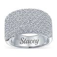 thumbnail image 5 of Bling Jewelry Womens Micro Pave Cubic Zirconia Cocktail Statement Ring Rose Gold Sterling Silver Band, 5 of 7