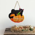 thumbnail image 4 of Cartel colgante de Halloween BLESIY placa decorativa de gato calabaza cartel de bienvenida, 4 of 6