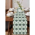 thumbnail image 2 of Hokiten Table Runners 36 Inches Long Dress Scarves, Teal Grey Farmhouse Kitchen/Dining Table Runner, Short Coffee Tablerunners, Modern Abstract Geometric Contemporary 13x36 Inch, 2 of 7