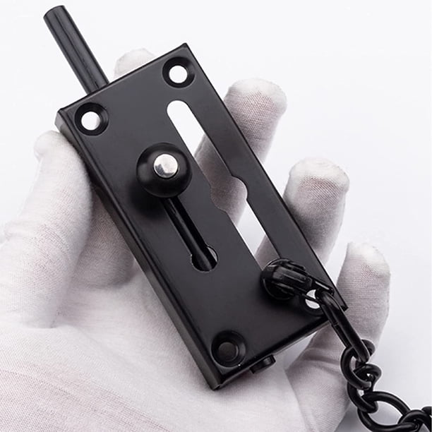 Cerradura De Cadena Para Puerta De Acero Inoxidable: Antirrobo, Deslizante Y Con Bloqueo De Presión (Longitud 180mm)