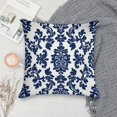 thumbnail image 5 of Blue And White Pioneer Flower Pillow Covers,Blue And White Pioneer Flower Throw Pillow Covers 24"×24" ,Living Room Sofa Couch Pillow Covers,Decorative Pillow Covers, 5 of 7
