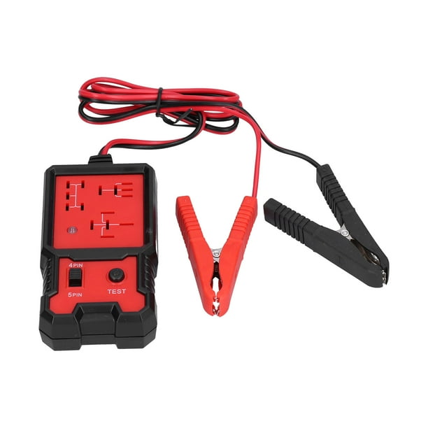 Probador de Relé de Automóvil, Probador de Relé Automotriz DC 11-15V para Relé de 4 Pines Y 5 Pines, Herramienta de Reparación Automática Adecuada para Resistencia de Bobina de Más de 20 Ohmios de Rel Ecomeon no