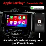 JVC KW-M595BT Digital Car Stereo (50W x 6-Ch), Apple CarPlay & Android Auto Compatible, Bluetooth-Enabled Head Unit with 6.8 LCD Display, Single DIN Touchscreen Car Stereo with USB Mirroring