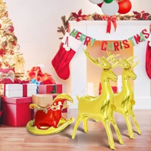 Xmas Balloon Garland Arch Kit, Candy Shaped Quick Assembly Multi Purpose Xmas Balloons Decorations Metallic Gold Green Red White for Party