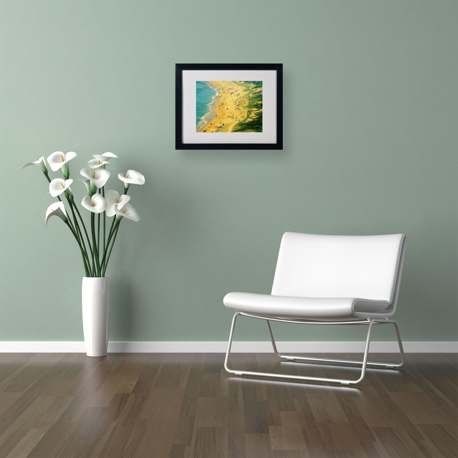 Trademark Fine Art "Life is a Beach" Framed Canvas Art by Beata Czyzowska Young