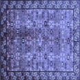 thumbnail image 1 of Ahgly Company Indoor Square Oriental Blue Industrial Area Rugs, 5' Square, 1 of 4