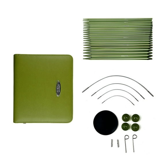 Interchangeable Circular Knitting Needle Set with Case and Accessories Aluminum Round Knitting Needle 2.2mm-5.0mm