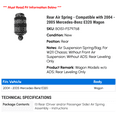 thumbnail image 2 of Rear Air Spring - Compatible with 2004 - 2005 Mercedes-Benz E320 Wagon, 2 of 2