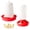 Red, variant on WLGJL Plastic Chick Feeder and Waterer Kit,0.3Gal Feeder and 0.4Gal Waterer with 3 Adjustable Heights for Baby Chicken Duck Brooder,2PCS