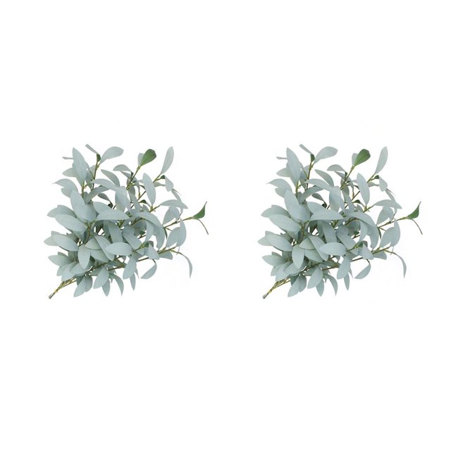Moyic 10 Uds hojas artificiales rama planta de simulación ramas de árbol ceremonia vacaciones hogar Decoración de pared Accesorios Type2 NO2