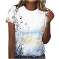 thumbnail image 2 of Fiudx Ofertas Flash Del Día Solo En Línea Camiseta de Manga Corta con Cuello Redondo y Estampado Retro para Mujer, 2 of 4