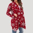 thumbnail image 4 of WXLWZYWL Christmas Cardigans for Women Loose Fit Open Front Cardigan Cute Reindeer Long Sleeve Lightweight Draped Sweater Outwear, 4 of 6