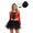 A Red, variant on YiZYiF Adult Women Circus Magician Costume Cosplay Dress Jumpsuit Bodysuit Halloween Party Fancy Outfit C Black L