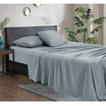 thumbnail image 3 of Thermal Solid Bed Sheets Set Queen Size Piece Flannel Fleece Bedding Sheet Set with Deep Pocket Super Soft Cozy Breathable, 3 of 5