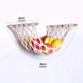 thumbnail image 5 of Boho Hanging Fruit Basket, Under Cabinet Fruit Hammock, Handwoven Cotton Kitchen Produce Net, 5 of 5
