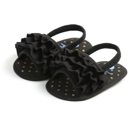 

Baby Girl Summer Sandals Layered Ruffled Open Toe Non-Slip Sweet Breathable Princess Shoes