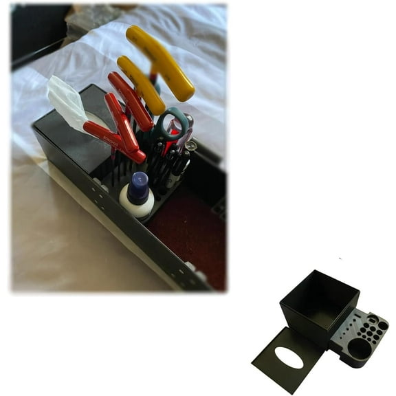 Cart Trough Organizer for Yaeger/Kimwipes Box/Tool Holder for Lens Fluid, Scissors, Screwdrivers/Hex Keys