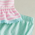 thumbnail image 4 of NOLDARES Toddler Baby Girl Outfit Print Sleeveless Tops T-shirt Cute Shorts Set Baby Girl Summer Clothes(Light Green,6-12 Months), 4 of 4
