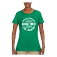 thumbnail image 2 of Wild Bobby, Brother Man Myth Legend Funny Dad, Father's Day, Women Graphic Tee, Kelly, 3X-Large, 2 of 4