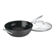 Cuisinart Green Gourmet Hard Anodized Eco Friendly Non-Stick 12" Stir Fry Wok with Glass Cover