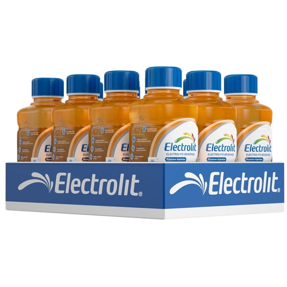 Electrolit, Electrolyte Beverage, Orange, 21 Fl Oz bottle (Pack of 12)