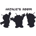 thumbnail image 1 of Martians Silhouette Wall Art Design Customized Name Wall Decal - Custom Vinyl Wall Art - Personalized Name - Baby Girls Boys Kids Bedroom Wall Art Decal Room Decor Sticker Decoration Size (30x30 inch), 1 of 1