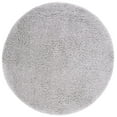 thumbnail image 2 of Safavieh Flokati Augustin Solid Shag Area Rug, Silver, 5'3" x 5'3" Round, 2 of 11