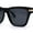All Black, variant on Womens Mod Square Large Cat Eye Beveled Plastic Sunglasses All Black