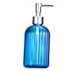thumbnail image 3 of Botella dispensadora de jabón de 400ml con bomba, dispensador de gel de baño, contenedor de líquidos para baño, vacío, recargable para Hotel, baño Azul, 3 of 8