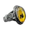 thumbnail image 2 of KDSJSXW Ring Set for Women Vintage Large Oval Natural Stone Rings Mens Vintage Inlaid Yellow Red Zircon Ant Rings Womens Wedding Rings Thumb Rings for Women Diamond Rings (Yellow,13), 2 of 6