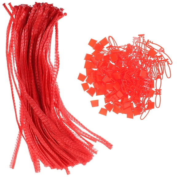 unbranded  100 Pcs Market Woven Mesh Bag Reusable Produce Bags Shopping