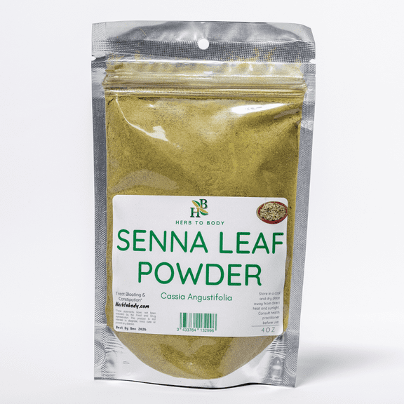Herb To Body Senna Leaf Powder | Cassia Angustifolia | Wildcrafted | 4oz