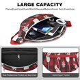 thumbnail image 4 of Fanny Pack Red Christmas Snowman Pattern Waist Pack Bag,Running Cross Bag,Waterproof Large Fanny Packs for Women Men for Travel Running Hiking Cycling, 4 of 6