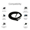 thumbnail image 5 of Durable 4 Inch Lead Handset Cord - Flat Black Telephone Cable for Clear Communication and Strength - Perfect for Home or Office - 12 FT, 5 of 6