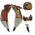 thumbnail image 3 of Unique Bargains 1 Pc Wide Tie Bow Geometric Headbands for Women Maroon, 3 of 6