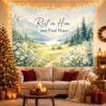 thumbnail image 2 of Mountain Upper Portion With Rest Appears Elegant Flowing, Mystical Fantasy for Space Lovers, Galaxy Room Decor, Mother's Day Gift, Tapestry Wall Hanging for Bedroom and Dorm, 2 of 5
